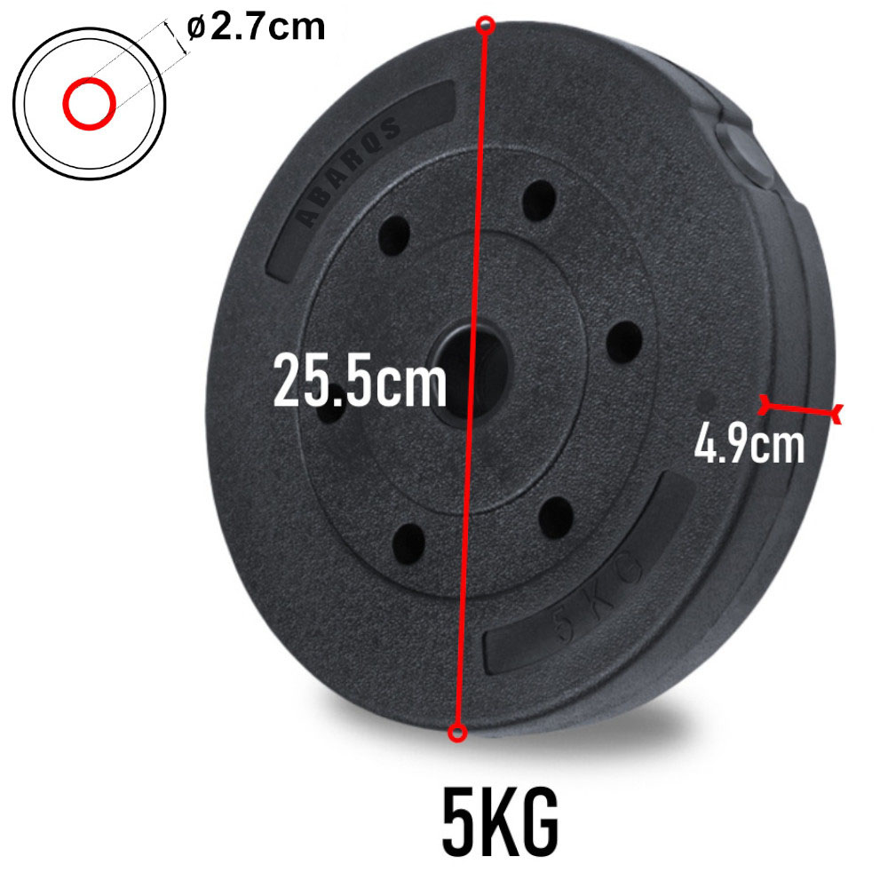 Obciążenie kompozytowe AbarQs 5 kg Wymiar_5kg_nazwa1