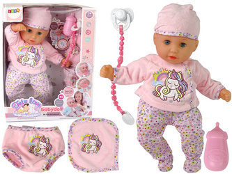 Baby Doll Sound Pacifier Bib Pink Unicorn Pyjamas