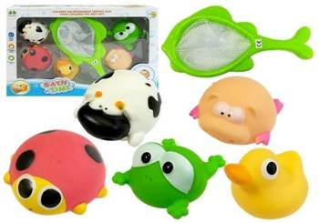 Big Set of Toy Fish For Bathing + Strainer