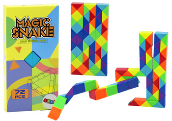 Bricks Arcade Game Puzzle Educational Colorful Snake 72 pieces.