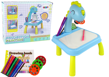 DINOSAUR TABLE WITH PROJECTOR FOR DRAWING + ACCESSORIES COLOUR BLUE