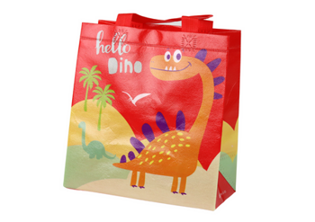 Dinosaur Gift Bag Red 23cm x 21.5cm x 11cm