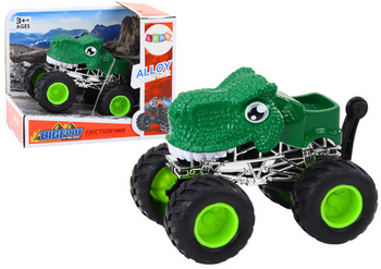 Dinosaur Off-Road Car with Large Rubber Wheels, Green