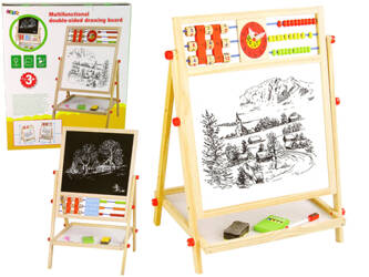 Double-Sided Educational 2in1 Wooden Drawing Board