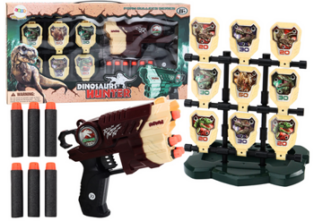 Foam Dinosaurs Brown Dinosaurs Gun With Darts Set