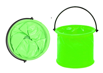 Folding Bucket Multifunctional PVC For Water Green