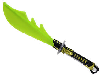 Glowing Yellow Machete Battle Weapon