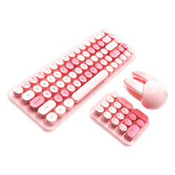 MOFII Wireless Keyboard+Numeric Keypad+Mouse 3in1 2.4G (Pink)