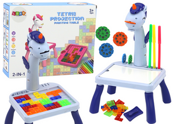 Mini Projector Tetris Table 2in1 Blue Unicorn