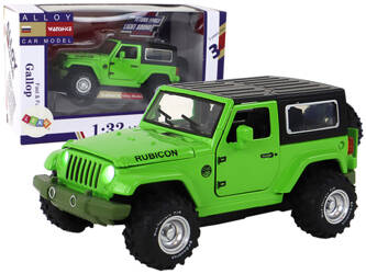 Off-Road Car Battery Powered Friction Drive Metal Green 1:32