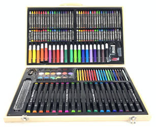 Painting Artist Set in a Wooden Case 180 elements !