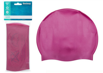 Pink Bestway 26006 Silicone Bathing Cap