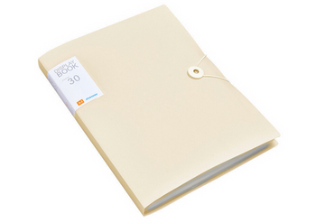 Plastic Folder with Elastic Band 30 Sheets Beige A4