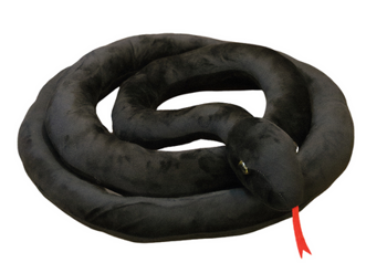 Plush Black Snake Mascot 110 cm
