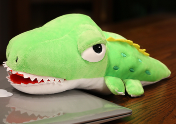 Plush Green Crocodile Mascot Puppet 30 cm
