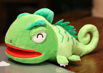 Plush Green Dragon Mascot Puppet 30 cm