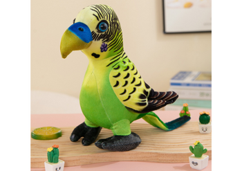 Plush Green Parrot Mascot 20 cm