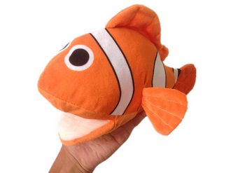 Plush Mascot Fish Clownfish Orange Puppet 25 cm