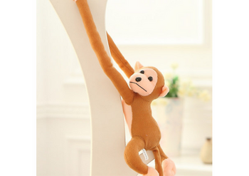 Plush Monkey Mascot with Sound, Light Brown 60 cm