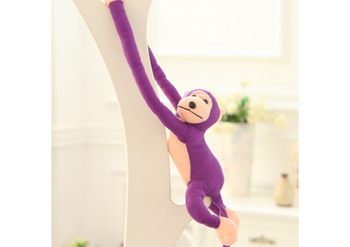 Plush Monkey Mascot with Sound, Purple 80 cm
