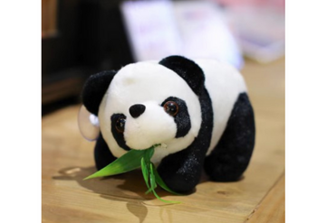 Plush Panda with Rosette Mascot Plush Toy Bear 15cm