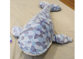 Plush Whale Mascot Gray 50 cm