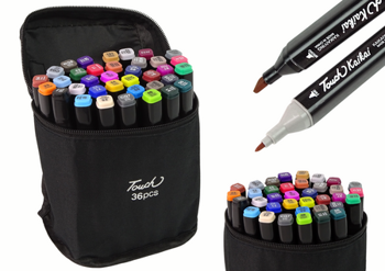 Set of 36 Double-sided Alcohol Markers Pro Touch + Bag