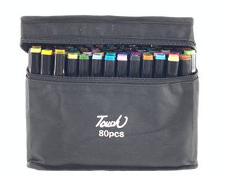 Set of 80 Double-sided Alcohol Markers Pro Touch + Bag