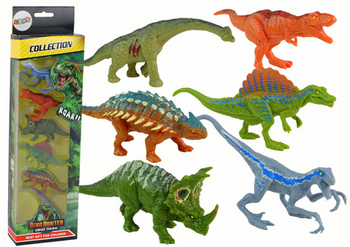 Set of Dinosaur Figures Different Types 6 Pieces