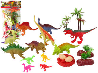 Set of Dinosaur Figures with Accessories 21 Pieces