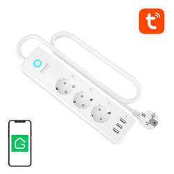 Smart WiFi power strip Gosund P1 PLUS (4x AC schuko, 3x USB-A) Tuya