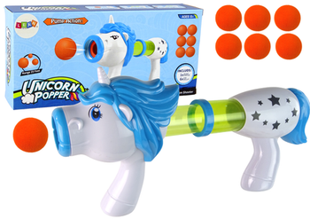 Soft Ball Launcher Gun Unicorn Blue