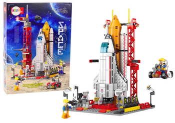 Space Station Construction Blocks Base Ship Space Rocket 521 pcs.