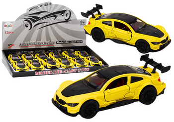 Toy Car Sports Car 1:32 Friction Drive Metal Yellow
