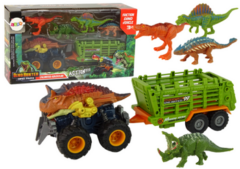 Vehicle with a Dinosaur Theme Trailer 4 Dinosaur Pieces