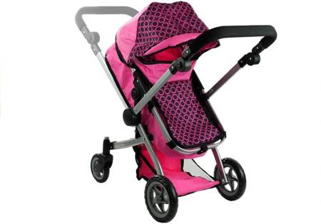 2in1 Doll Bogie and Stroller Alice - Pink and with Dots