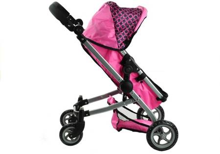 2in1 Doll Bogie and Stroller Alice - Pink and with Dots