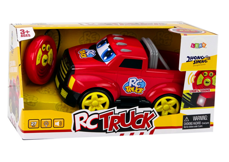 Cartoon Car Remote Controlled Lights Sounds Red