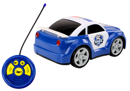 Cartoon Police Car Remote Controlled Lights Sounds