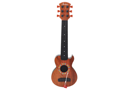 Children's Toy Guitar, Brown Wood Pick