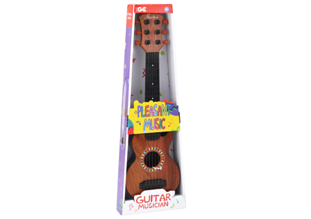 Children's Toy Guitar, Brown Wood Pick