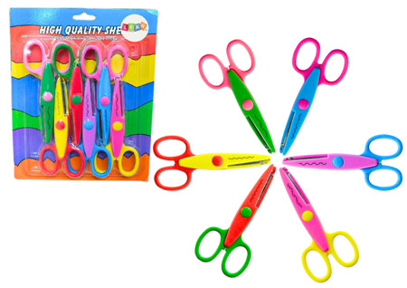 Creative Scissors Colorful Decorative Scrapbooking Decorative Patterns 6 pcs.