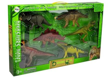 Dinosaur Set Big Figures Models 6 pieces Stegosaurus