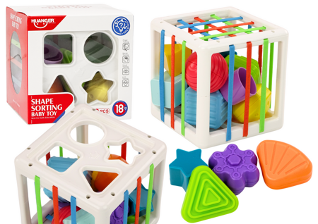 Educational Cube Sorter For Babies, Colorful Blocks