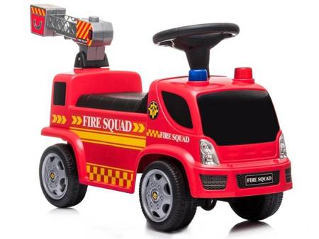 Fire Brigade Riding Vehicle Ladder Soap Bubbles Sounds Roosters