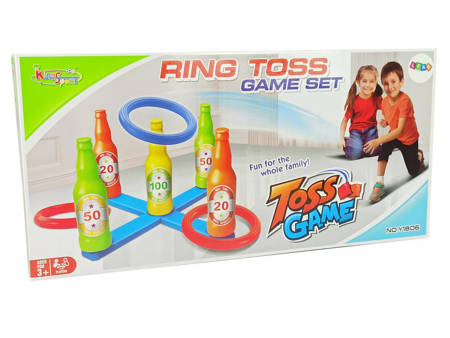 Handball Game Hoop Throw Coloured Bottles Points