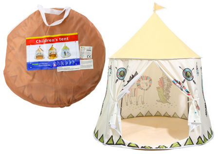 Indian Teepee Tent for Children, Beige, 125 cm