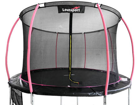 LEAN Sport Max 12ft Trampoline Black-Pink