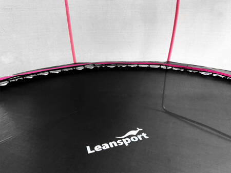 LEAN Sport Max 12ft Trampoline Black-Pink