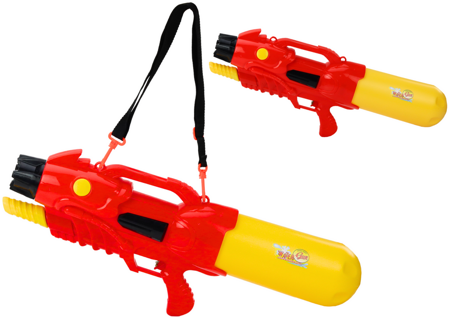 Large Water Gun 2850ml Adjustable Strap Red